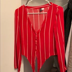 Red striped blouse